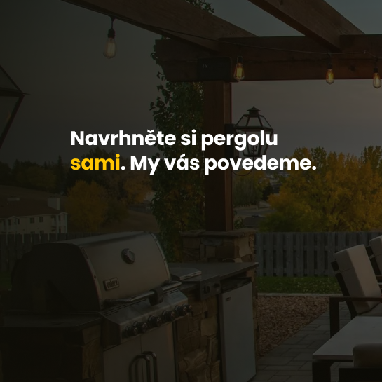 Pergola navržená v konfigurátoru Chytrá pergola